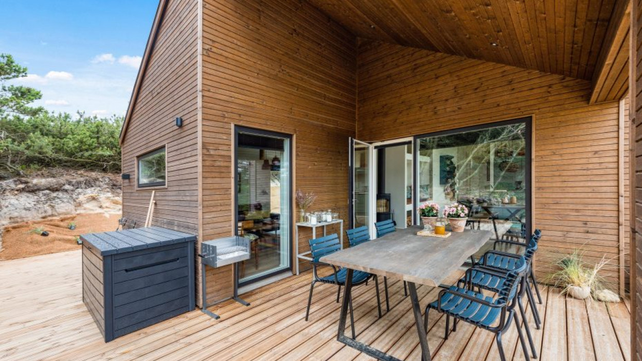 Charmantes Ferienhaus mit Außendusche und Panoramablick, Dänemark